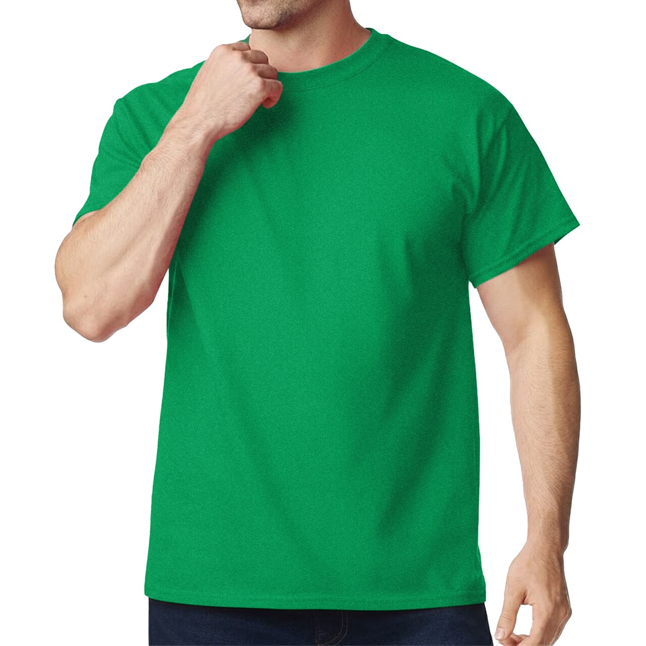 Gildan Heavy Cotton Unisex T-Shirt 5000, Forest Green, 10 Pack for DIY & Screen Printing